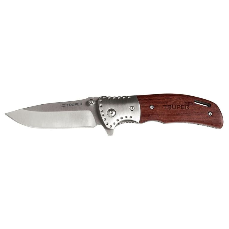 Navaja abatible 4 1/2'' mango de madera
