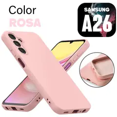 GENERICO - Silicone Case para Samsung A26 Color Nude Con Marca