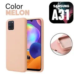 GENERICO - Silicone Case para Samsung A31 Color Melon Con Marca