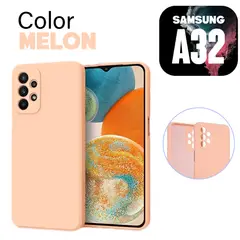 GENERICO - Silicone Case para Samsung A32 Color Melon Con Marca