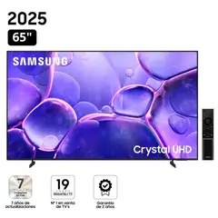SAMSUNG - Televisor Smart TV 65"Crystal UHD 4K UN65U8000F - Nuevo 2025