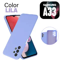 GENERICO - Silicone Case para Samsung A33 Color Lila Con Marca