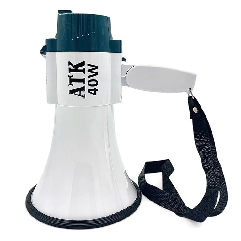 Megáfono bocina Recargable 40W CGrabación Sirena Bluetooth USB ATK MGP-40