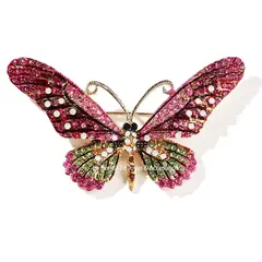 LA TIENDA 88 JOYAS Y ACCESORIOS - La Tienda 88 - Broche Prendedor de pecho mujer mariposa - Fucsia