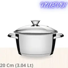 TRAMONTINA - Olla Acero 20 Cm (3.04 Lt) Allegra T/Vid - Tramontina.