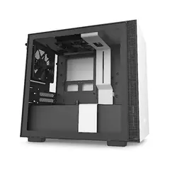 NZXT - Caja Mini-ITX H210 en Blanco y Negro - Diseño Compacto y Elegant