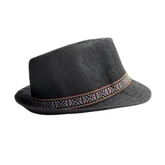 KAST PE - Sombrero Bier Negro con Pluma Unisex