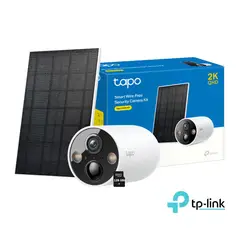 TP LINK - Cámara Tapo C425 KIT 4MP Audio 2 vías Detección IA Batería Panel 128GB