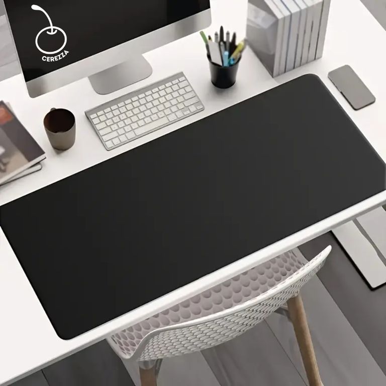 Mouse Pad Gamer XL 90cm x 40cm Alfombrilla para PC Borde Cosido Negro