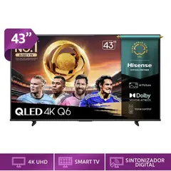 HISENSE - TELEVISOR QLED SMART TV 4K ULTRA HD 43 43Q6QV