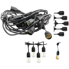 OEM - Guirnaldas Led Electricas 10m Para Focos Vintage + 20 Focos