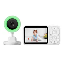 SEISA - Cámara de vigilancia WiFi para bebés con monitor