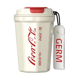 GERM - Termo Rombo Coca Cola Blanco 390ml Acero Inoxidable