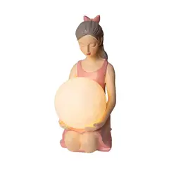 PANORAMA HOGAR - Lámpara de Mesa Figura con Esfera Luminosa Poliresina 31CM