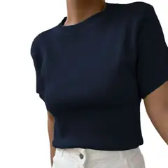 GENERICO - Polo Manga 35 Hilo Mujer Vino 359G-18 Color Azul