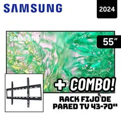 SAMSUNG - TELEVISOR 55 SMART TV TIZEN OS 4K CRYSTAL UHD LED - UN55DU8000GXPE + RACK FIJO