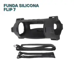 GENERICO - Funda de Silicona con correa para el parlante Jbl Flip 7 - Negro