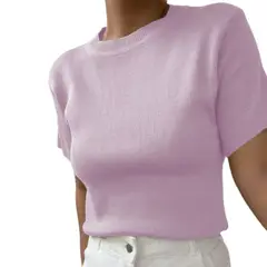 GENERICO - Polo Manga 35 Hilo Mujer Vino 359G-18 Color Rosado