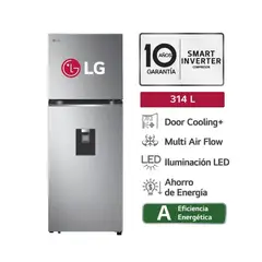 LG - REFRIGERADORA TOP FREEZER NO FROST 314L GT31WPP DOOR COOLING PLATEADO