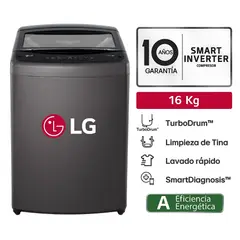 LG - Lavadora 16kg Carga Superior con Smart Motion y TurboDrum - WT16BVTB