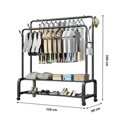 GENERICO - Pack4 Soporte Apilable con Ruedas Negro Y+Papel de Regalo