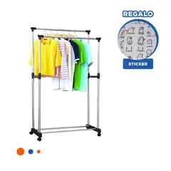 GENERICO - Pack2 Perchero de Ropa Organizada en Color Plateado