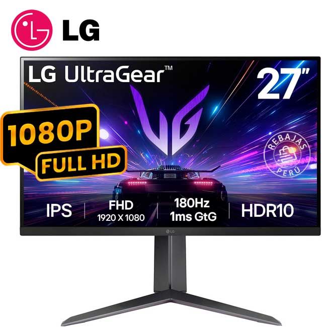 Monitor UltraGear 27GS65F-B 27 FHD IPS 180Hz 1ms HDR10 G-SYNC
