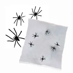 GENERICO - Halloween tela de araña paquete 300 grs Blanco