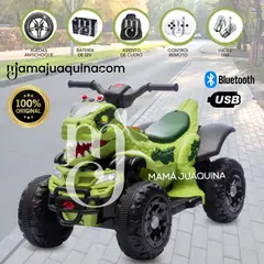 BEAUTIFUL - Cuatrimoto Mini a Batería para Niños «REX» Control Remoto Green