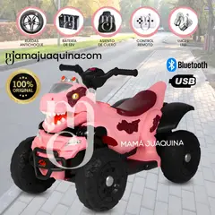 BEAUTIFUL - Cuatrimoto Mini a Batería para Niños «REX» Control Remoto Pink