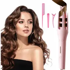 GENERICO - Ondulador Rizador Automático Para el Cabello - Color Rosa