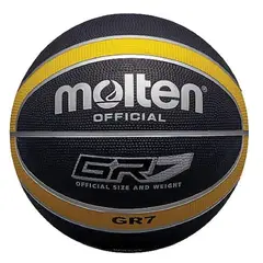 MOLTEN - Pelota Para Basket Bgr7 Goma NegroAmarillo
