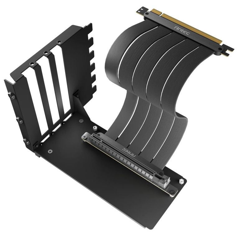 Riser Gpu Antec Shift Pcie 4.0 Vertical - Compatible Rtx 40, Diseño Elegante En Negro