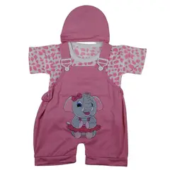 GENERICO - Overol y polo de algodón de elefante para bebés