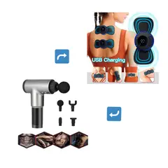 ROSH - Pack De Pistola Masajeador Gun + 1 Parche Masajeador Mariposa