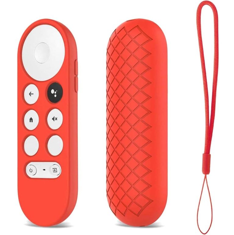 Funda case para control remoto google tv rojo