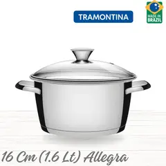 TRAMONTINA - Olla Acero 16 Cm (1.6 Lt) Allegra T/Vid - Tramontina.