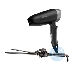 REMINGTON - Combo Secador de Viaje D2400 y Rizador Kemei de 9mm