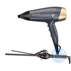 REMINGTON - Combo Secador Sapphire Luxe D5805 y Rizador Kemei de 9mm