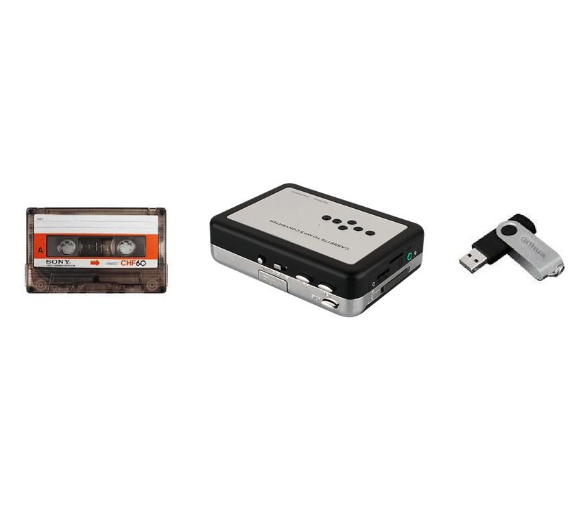 Toca Cassette Reproductor de cintas de audio Grabador a mp3