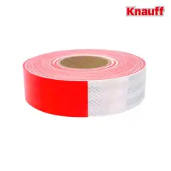 KNAUF - Cinta Reflectiva Blanco y Rojo 5 metros x 2" Knauff
