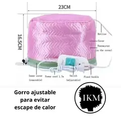 GENERICO - Gorro Térmico Eléctrico para Tratamientos Capilares en Rosa