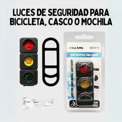 GENERICO - LUCES PARA BICICLETA RECARGABLE 3 LUCES