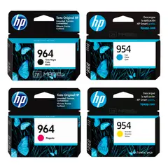 HP - Pack Tinta 964 Negro Cian Magenta Amarillo OfficeJet 9010 9020 Original