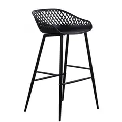 GENERICO - Silla bar negro moderno 65 cm alt