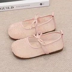 GENERICO - Zapatos de Encaje para Niña con Moño Elegante Pink