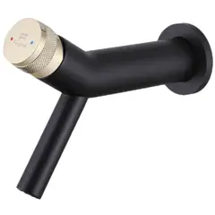 FRATELLI - MEZCLADORA MONOCOMANDO A LA PARED BRONCE NEGRO & DORADO