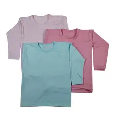 GENERICO - Pack x3 polos manga larga de algodón talla 4