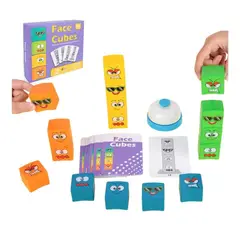 GENERICO - Pack Didáctico Cubos Emociones y Tarjetas Léxicas para Niños