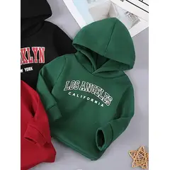 GENERICO - Polera sudadera verde con capucha para bebés